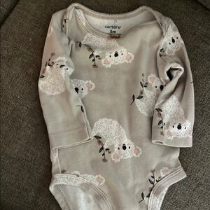Carter's Cream Koala Print Baby Onesie